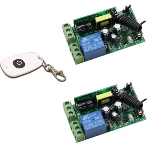 AC 85V-250V Wireless Remote Control Switch System 110V 220V 1CH Relay Receiver & Waterproof Transmitter Learning Code
