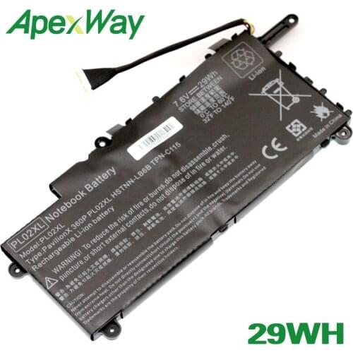 ApexWay 29WH PL02XL 751681-421 HSTNN-LB6B HSTNN-DB6B TPN-C115 Battery for HP Pavilion 11 11-n010dx 11-n000snx X360