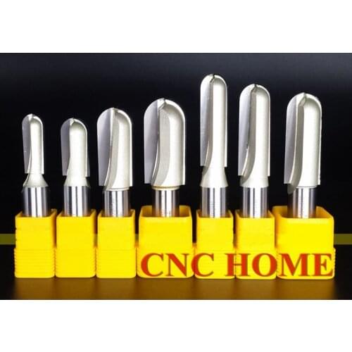 Arden Long Round Wood End Mill Bottom Cleaning CNC Router Bit Carbide Woodworking Milling Cutter 1/2 12.7MM Shank Lengthen Flute