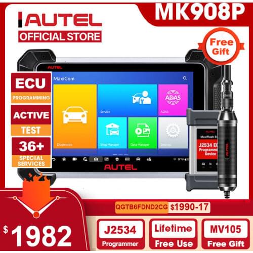 Autel MK908P Car Diagnostic Scanner MaxiSys J2534 Programmer ECU Coding PK Maxisys Elite MS906BT IM608 MaxiCOM MK908 PRO OBD1 /2