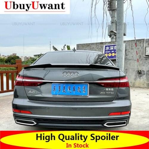 Car Spoilers Carbon Fiber For Audi New A6 C8 2020 2021 Car Accessories M4 Style Trunk Spoiler Auto Modification