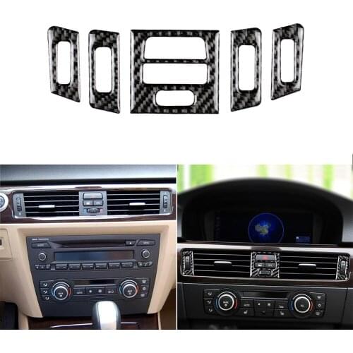 For BMW E90 E92 E93 05-12 Carbon Fiber Car Central Control Outlet Air Vent Trim