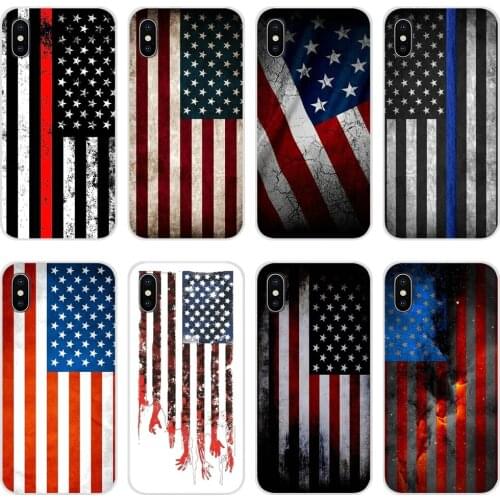 For Apple iPhone X XR XS 11 12Pro MAX 4S 5S 5C SE 2020 6S 7 8 Plus ipod 5 6 American flag Accessories Phone Cases Covers