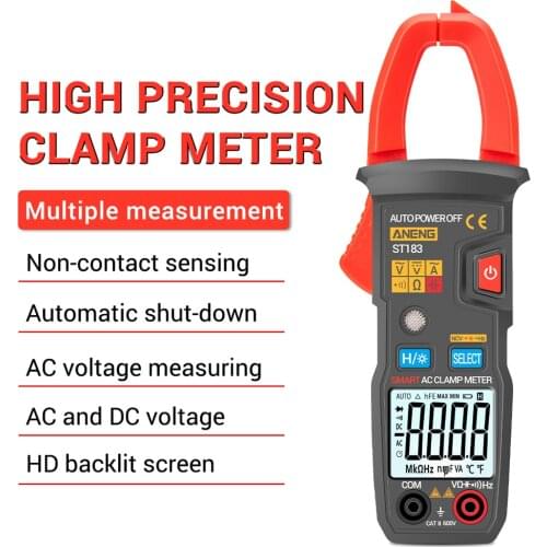 Digital AC Current Clamp Meter 600A Automatic Range Multimeter with Backlight Voltage Meter Clamp Gauge NCV Test Clamp Ammeter