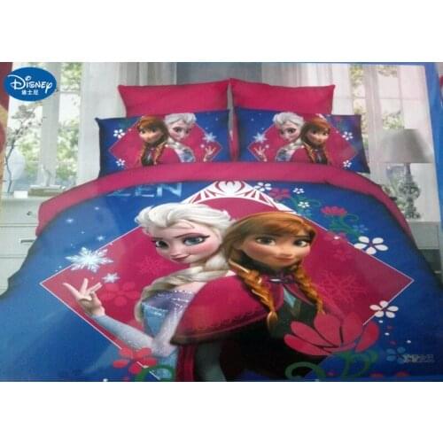 Disney Childrens Bedding Set Ice Snow Fancy Anna Elsa Pattern Home Spin Girl Comfortable Duvet Quilt Cover Pillowcase Sheet