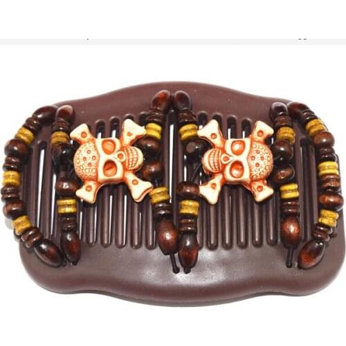 SKULL DESIGN New Fashion Womens Hair Accessory Magic Hair combs Double/Twin Beads Combs 40 pcs/lot Free shipping 2019