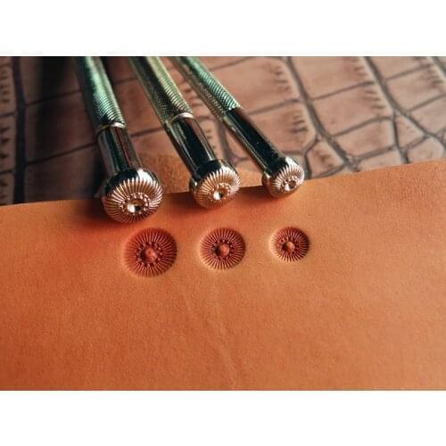 Sun pattern classic handmade leather engraved carving tool,high grade leather craft stamping molding tool