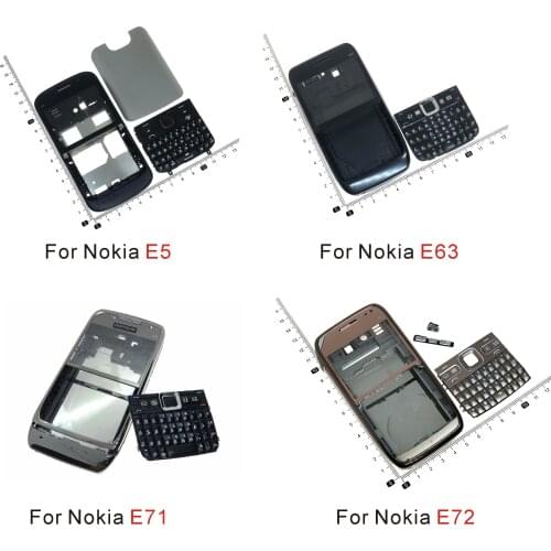 Complete front cover E72 keyboard for Nokia E72 battery back cover High quality housing+Keypad