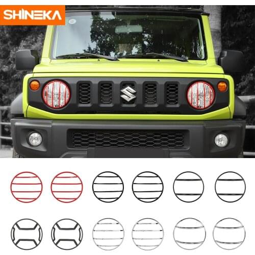 SHINEKA Lamp Hoods For Suzuki Jimny JB74 2019+ Car Front Headlight Decoration Guard Protector Cover Accessories For Suzuki Jimny