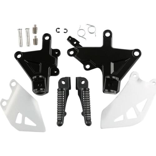 Motorcycle Front Foot Pegs Pedals Footrests Brackets For Kawasaki Ninja ZX10R 2011-2017