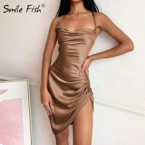 Bodycon Dresses Sheath Women Robe Mini Elegant Sleeveless Spaghetti Strap Party Lady Night Club 2021 Backless Sexy Dress G2265