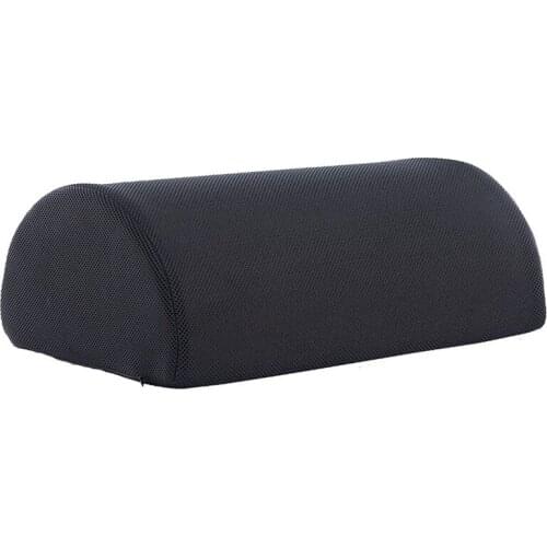 Foot Rest Cushion Anti Slip Mat to Relieve Knee Foot Pain Half Cylinder Design for Home and Office (Black)