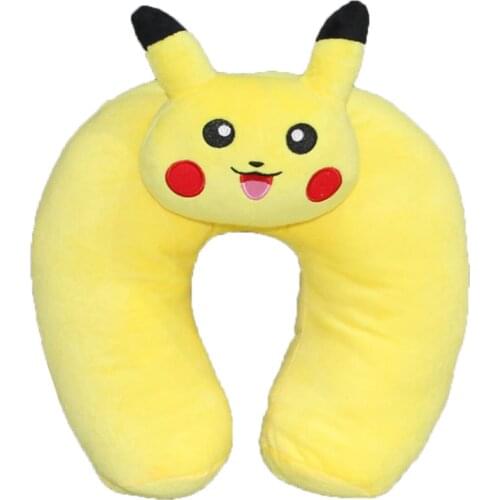 30cm Pikachu U Neck Pillow Pokemon Plush Kawaii Yellow Elf Stuffed Toy Peluche Doll U-shaped pillow Gift