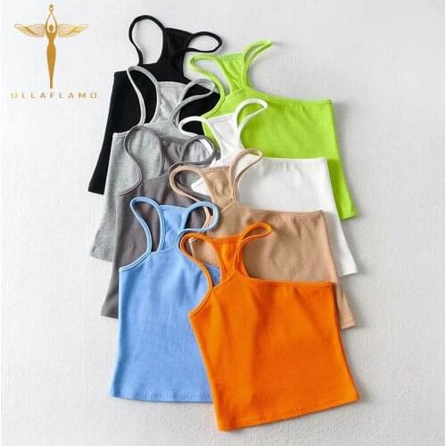 Casual Irregular Camis Womens Camisole Top Elastic Skinny Camis Spaghetti Strap Crop Top Bodycon Off Shoulder Female Camisoles