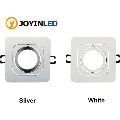 Adjustable Square Housing Frame Fixture Down Light Recessed LED Ceiling Light Adjustable Frame MR16 GU10 Bulb Fitting Holder