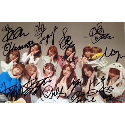 Hand signed Izone autographed group photo free ship 5*7 K-POP 102018B