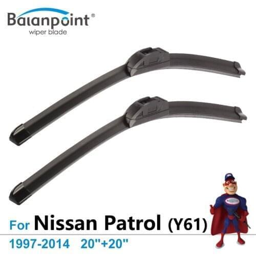 Wiper Blades for Nissan Patrol (Y61) 1997-2014 20"+20", Set of 2, Windscreen Wipers