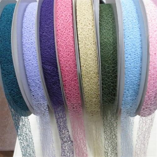 100yards 2.5cm 4.0cm DIY Silk Belt Polyester Cloth Belt Butterfly Korean Hollow Mesh Ribbon Hairpin Headdress Ribbon 183