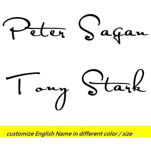 2PCS, Name Custom Design for Bike Bicycle Helmet Motorcycle Car Cycling Race ID Outdoor Decals