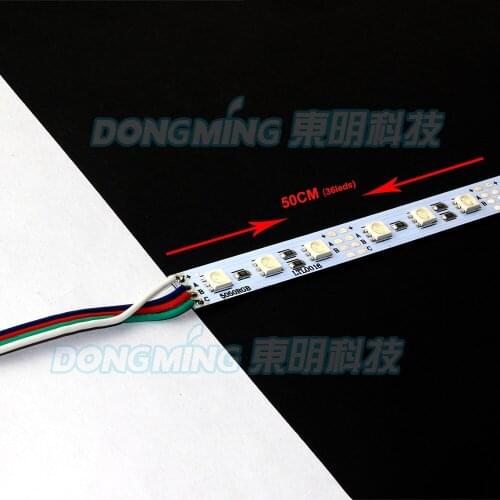 30pcs/lot 0.5m 36leds DC12V led luces strip 5050 SMD LED Bar Light RGB aluminum profile kitchen led under cabinet light