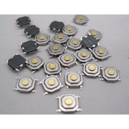 50pcs/lot 5.2*5.2*1.5mm 4 PIN Metal Tactile Push Button Switch Tact Switch Great Quality Free Shipping