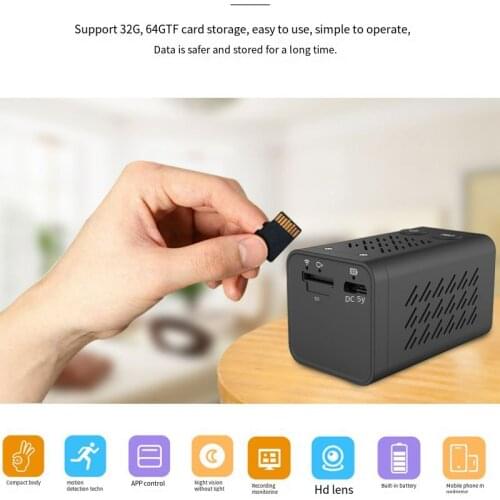 Tuya Wireless Home Security Mini IP Camera WiFi 1080P Full HD Battery Powered No Light IR Night Vision PIR Human Detection CCTV