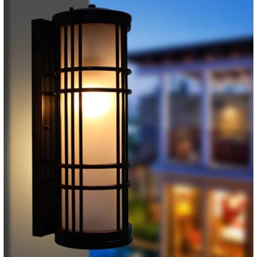 Large Vertical Outdoor wall lamp fixtures for Balcony Hotel Courtyard Art Deco Big garden outdoor lighting Waterproof Arandela