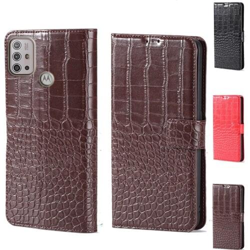 Luxury Crocodile design Flip Leather Wallet Phone Case For Motorola Moto G30 G20 G10 Power Stand Function Phone cover card slot