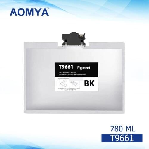 Aomya T9661 Ink Pack Ink Bag With Chip For Epson WorkForce Pro WF-M5299 WF-M5799 Inkjet Printer Ink Cartridge Full Ink