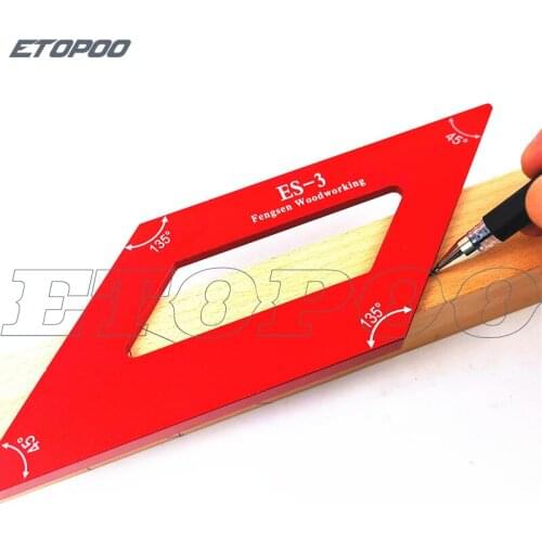 Woodworking Marking ruler 45 /135degree square angle ruler Layout Miter Scriber Ruler measuring tools DIY carpenter tools