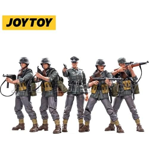 JOYTOY 1/18 3.75 Action Figure (5PCS/SET) WWII Germany Wehrmacht Mountain Division Anime Collection Military Model Free Shipping