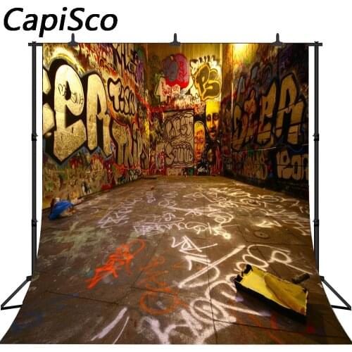 Capisco photo background graffiti photography backdrops for photo studio children backdrop 3D street photocall photo booth