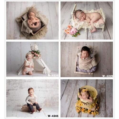 Photography Backdrop Newborn White Wood Floor Birthday Photo Background Rustic Grunge Old Wooden Planks Studio Baby Shower Props