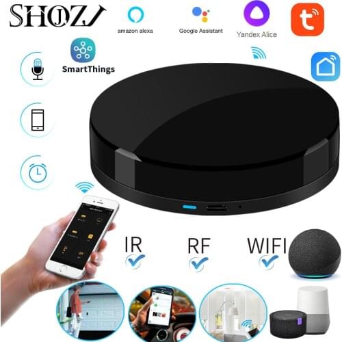 Voice Control Alexa Google Yandex Alice TUYA Universal Smart Remote SmartTings Automation WIFI+RF+IR for Smart Home SHOJZJ