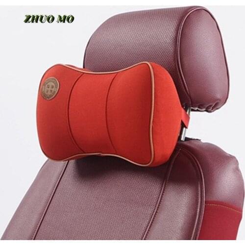 2PC Memory cotton pillow Car Neck Rest Pillow Headrest Pillows Sofa Lumbar Seat Cushion Soft Travel Auto Safety Supplies