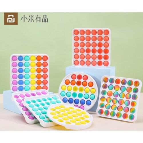 Youpin Push Pop Bubble Fidget Toy Sensory Autism Toys Antistress Bubble Funny Game Silicone Toy For Adult Kids Reliver Stress