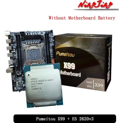 Intel E5 2620v3 E5 2620 v3 Original Used CPU + Pumeitou X99 New Motherboard Suit LGA 2011-3 without cooler