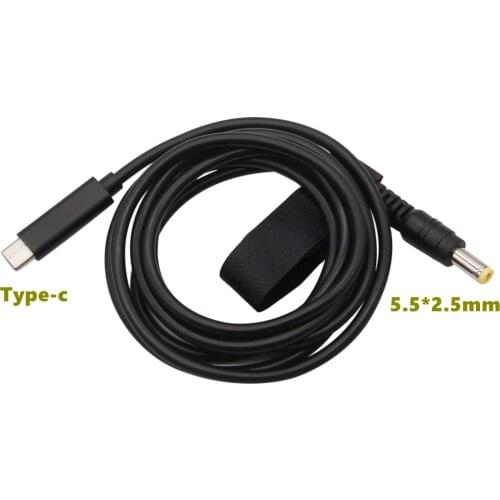 USB 3.1 Type C to DC 5.5mm*2.5mm 5.5mm*2.1mm Adapter cable TYPE-C PD Charging Male to male for DELL hp lenovo notebook Charge
