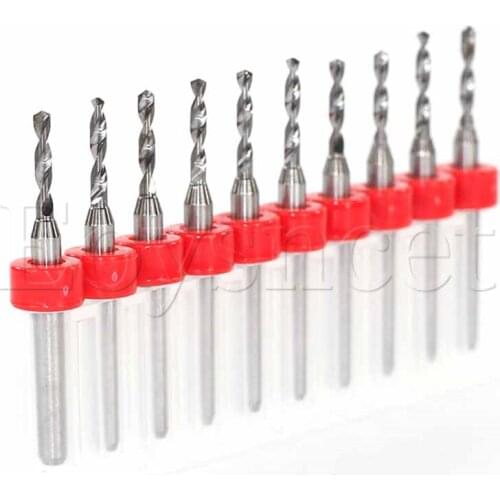 1/8 Shank Carbide PCB Drill Bits, Print Circuit Board Mini CNC Drilling Bit Set, Woodworking Tools 1.8mm 10PCS