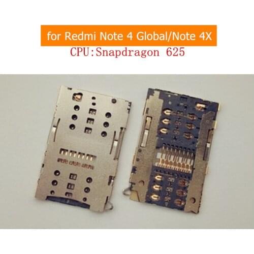 For Xiaomi Redmi Note 4 Global/ Note 4X SIM Card Reader Slot Connector Socket Card Reader Holder Replacement Repair Spare Parts