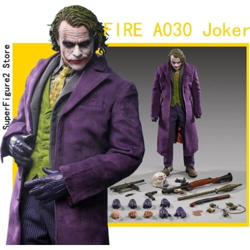 Collectible 1/4 Scale FIRE A030 18" The Dark Knight Purple Coat J o k e r Action Figure Model for Fans Holiday Collection Gift
