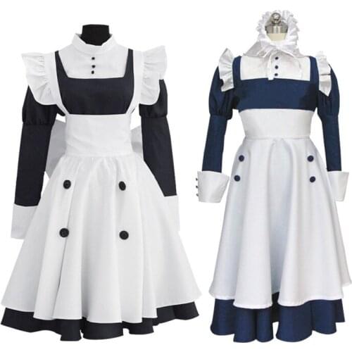 Anime Comic Black Butler Cosplay costumes MEY RIN Cosplay Costume Uniforms Suits Clothes Sets Outfits maid apron dresses Wig