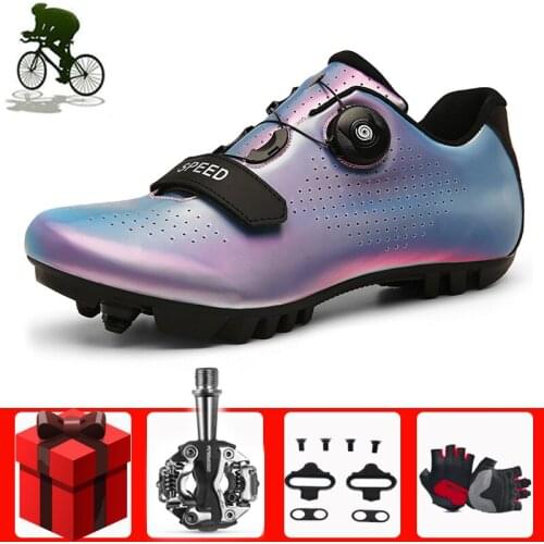 Professional Self-locking Mountain Bike Shoes For Men Sneakers Women Outdoor Breathable Non-slip Self-locking Bicycle Shoes