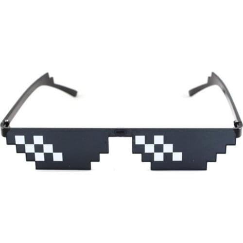 Mosaic Sunglasses Funny Hip Hop Unisex Pixelated Sunglasses For Men Women Fashion Stage Performance Daily Wear Vintage Eyewear