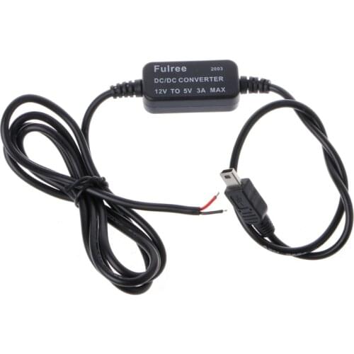 NEW Car Charger Mini USB/Micro USB Output 12V to 5V 3A Power Supply Converter For PDA DVR Camcorder