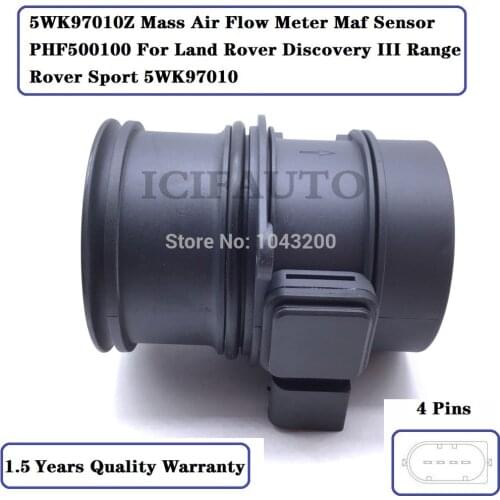 5WK97010Z Mass Air Flow Meter Maf Sensor PHF500100 For Land Rover Discovery III Range Rover Sport 5WK97010 / 5WK97010-K