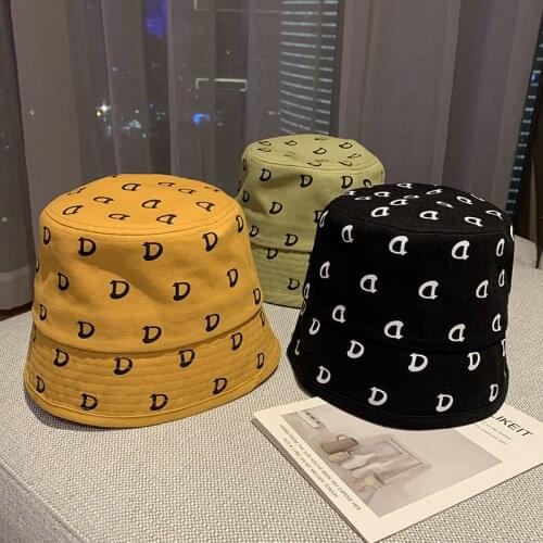2021 Solid Luxury Bucket Hat Letter Print Bob Caps Hip Hop Gorros Man Women Summer Panama Cap Travel Sunscreen Fisherman Hat