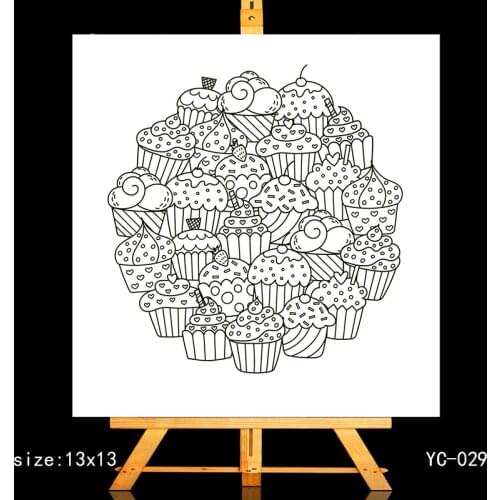 ZhuoAng Ice cream Clear Stamps/Card Making Holiday decorations For scrapbooking Transparent stamps 13*13cm