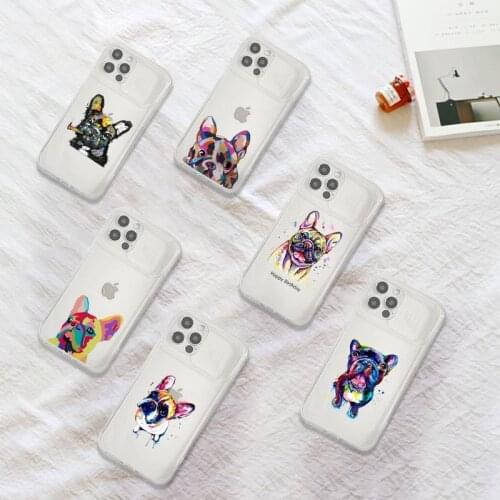 Pug Dog French Bulldog Phone Case Transparent for iPhone 7 8 11 12 se 2020 mini pro X XS XR MAX Plus