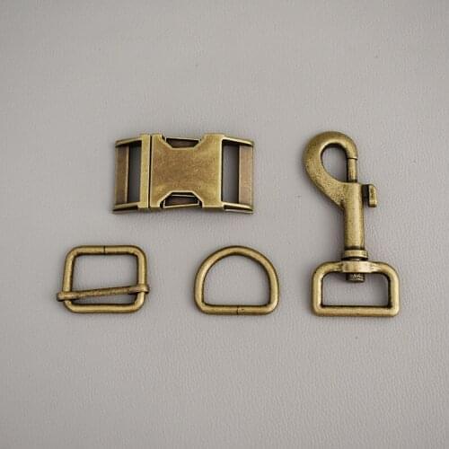 10 Setmetal Buckle Adjust（Metal Buckle+Adjust Buckle+D Ring+Metal Dog Clasp/Set) Retailing Manufacturer Zinc Alloy High Quality